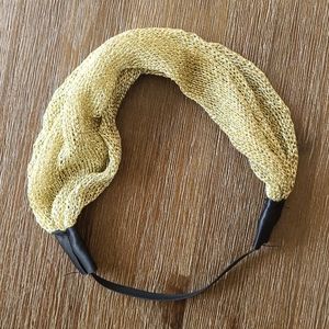 Anthropologie gold mesh head band
